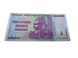Zimbabwe $500 Million Dollar Banknote, 2008, Circulated (used)